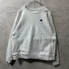 人気 チャンピオン リバースウィーブ スウェット 2XL相当 グレー 刺繍 古着