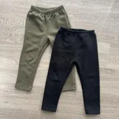 西松屋 子供用ストレッチパンツ 2色セット 裏起毛 95cm