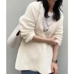 シーナリー SHENERY 片畦 ゆったり オーバーサイズ ニット プルオーバー