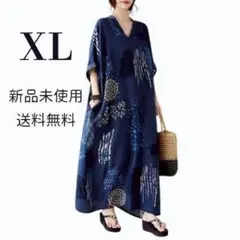 ロングワンピース マキシ丈 体型カバー 着痩せ 大きいサイズ カジュアル 半袖