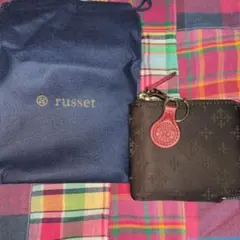 russet ブラウン 小型財布　コインカードケース