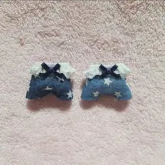 赤ちゃんお洋服2着セット　デニム風　星柄