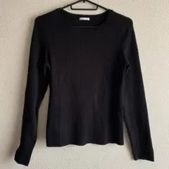 GU パール　リブニット　黒