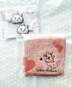 ディズニーストア　おしゃれキャット　マリー タオル&ヘアクリップセット