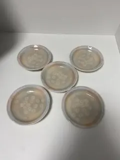 花柄デザイン 陶器皿 5枚セット