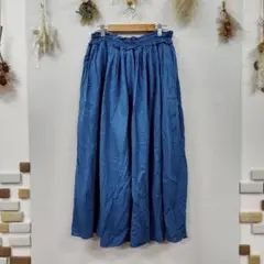 【シンプリシテェ】 ロングスカート フレアスカート ウエストゴム 柔らか （F）