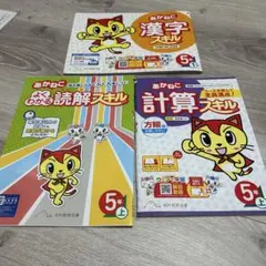 5年　漢字ドリル　計算ドリル　解読スキル　あかねこのサムネイル
