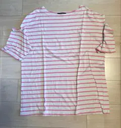 w closet オープンショルダー　ボーダーTシャツのサムネイル