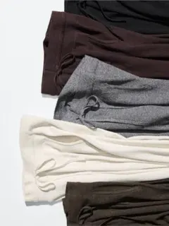 UNIQLO　ウォッシャブルニットリブパンツ　ブラック　丈長め　Мサイズ