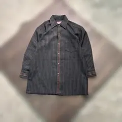 8BS1 80’s ストライプ長袖シャツ　ヴィンテージ　古着used