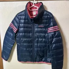 adidas ダウンジャケット ネイビー/ピンク