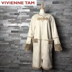 VIVIENNE TAM リバーシブル　ムートン調　ロングコート　40 VIVIENNE TAM リバーシブル ムートン調 ロングコート 40 - メルカリ
