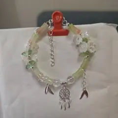 ドリームキャッチャー 花モチーフ ブレスレット