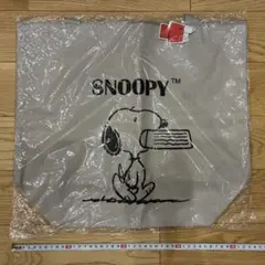 新品未開封★スヌーピー ビッグトートバッグ★チャック付きエコバッグ★グレー