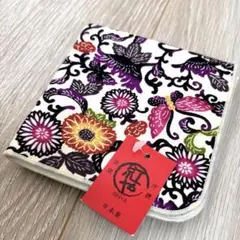 【未使用】沖縄琉球 紅や　花柄タオルハンカチ 日本製