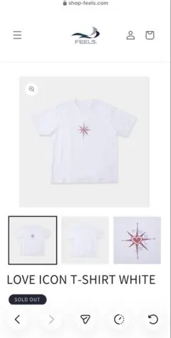 FEELS. LOVE ICON T-SHIRT ホワイト Sサイズ 上杉柊平 Feels. LOVE ICON T-SHIRT WHITE 上杉柊平 - メルカリ