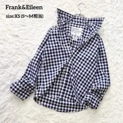 Frank&Eileen スキッパーシャツ ギンガムチェック ブルー コットン
