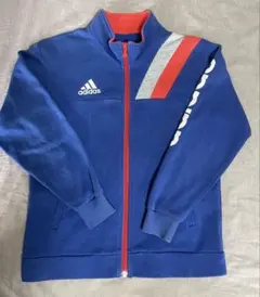 adidas ジップアップジャケット 青