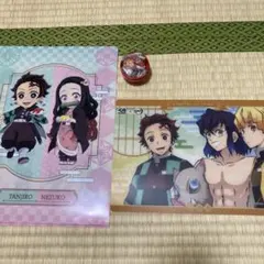 鬼滅の刃 クリアファイル＆缶バッジ&下敷きセット