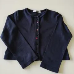 (美品)familiar カーディガン 110 ネイビー綿100入園式