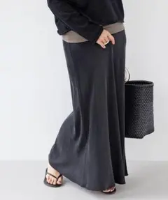 【Deuxieme Classe】Cu/R Maxi スカート (ブラック)のサムネイル