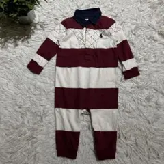 ラルフローレン ベビー ロンパース 80 ボーダー 長袖 ポニー刺繍