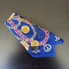 CELINE ハンカチ ネイビー