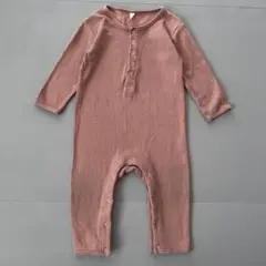 Quincy Mae クインシーメイ リブ ロンパース 長袖 12-18m