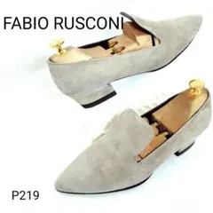 ファビオルスコーニ　38 ポインテッドトゥ　チャンキーヒール　スエード　イタリア