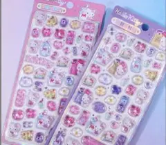 正規品 サンリオ キティ うるちゅる ボンボンドロップシール 風 立体シール