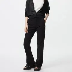 UNIQLO ユニクロ スリムフレアトラウザージーンズ　XS ブラック