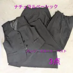 ✨️美品✨️ナチュラルベーシック 3点セット 11AR 濃グレー パンツ等