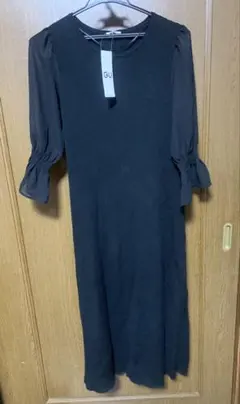 GU ブラック ニットワンピース M 値下げ