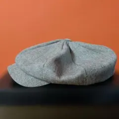 グレー ウール混紡 キャスケット