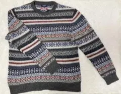 《BACK NUMBER》メンズ フェアアイル ウール ニット セーター