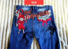 Red pepper スキニー デニム ベティ コラボ 羽根刺繍 W28のサムネイル