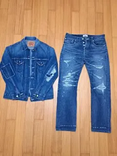Levi's 70505 08501 リペア加工 L キムタク着用 デニムセット