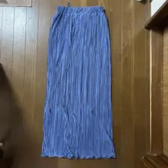 ＊アメリカンホリック＊　ブルー プリーツ ロング スカート
