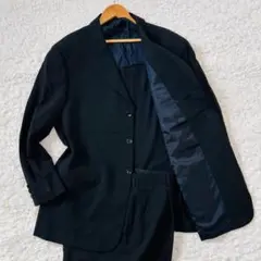 極美品✨アルマーニコレッツォーニ　セットアップスーツXXXXL圧巻の存在感♪黒