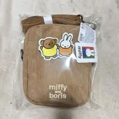新品❣️miffy and boris コーデュロイショルダーバッグ、スマホバッグ