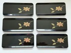 会津塗漆器、おしぼりトレイ 新品.未使用》おしぼりトレイ 5枚セット 会津塗り 桜柄 漆器風 - メルカリ