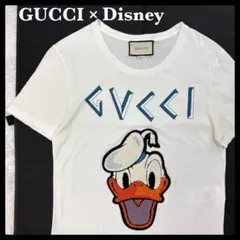 【Disney × GUCCI】20年T シャツ S ホワイト ドナルドダック GUCCI - 正規 GUCCI グッチ Disney ドナルドダック Tシャツの通販 by