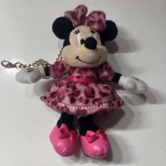 Disney ミニーマウス ぬいぐるみ マスコット ヒョウ柄のサムネイル