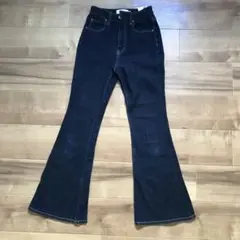 AZUL ダークデニム ブーツカットデニム XS