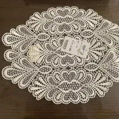 アイボリー レース テーブルセンター 約32cm