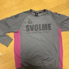 SVOLME 長袖スポーツウェア グレー/ピンク