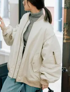 チャオパニックティピー 2WAYボリュームスリーブ MA-1 オフホワイト