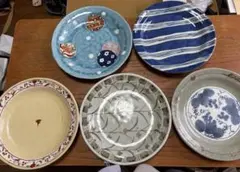 フェリシモ扱い【前畑ボタニカ】大皿Φ24cm 5枚＋小皿Φ16cm 5枚セット フェリシモ扱い【前畑ボタニカ】大皿Φ24cm 5枚＋小皿Φ16cm 5枚セット