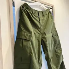 GU ジーユー スーパーワイドカーゴパンツ メンズ Lサイズ オリーブ 簡易包装