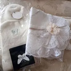 Cotton Cela レースハンカチ &HM靴下